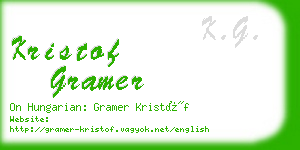 kristof gramer business card